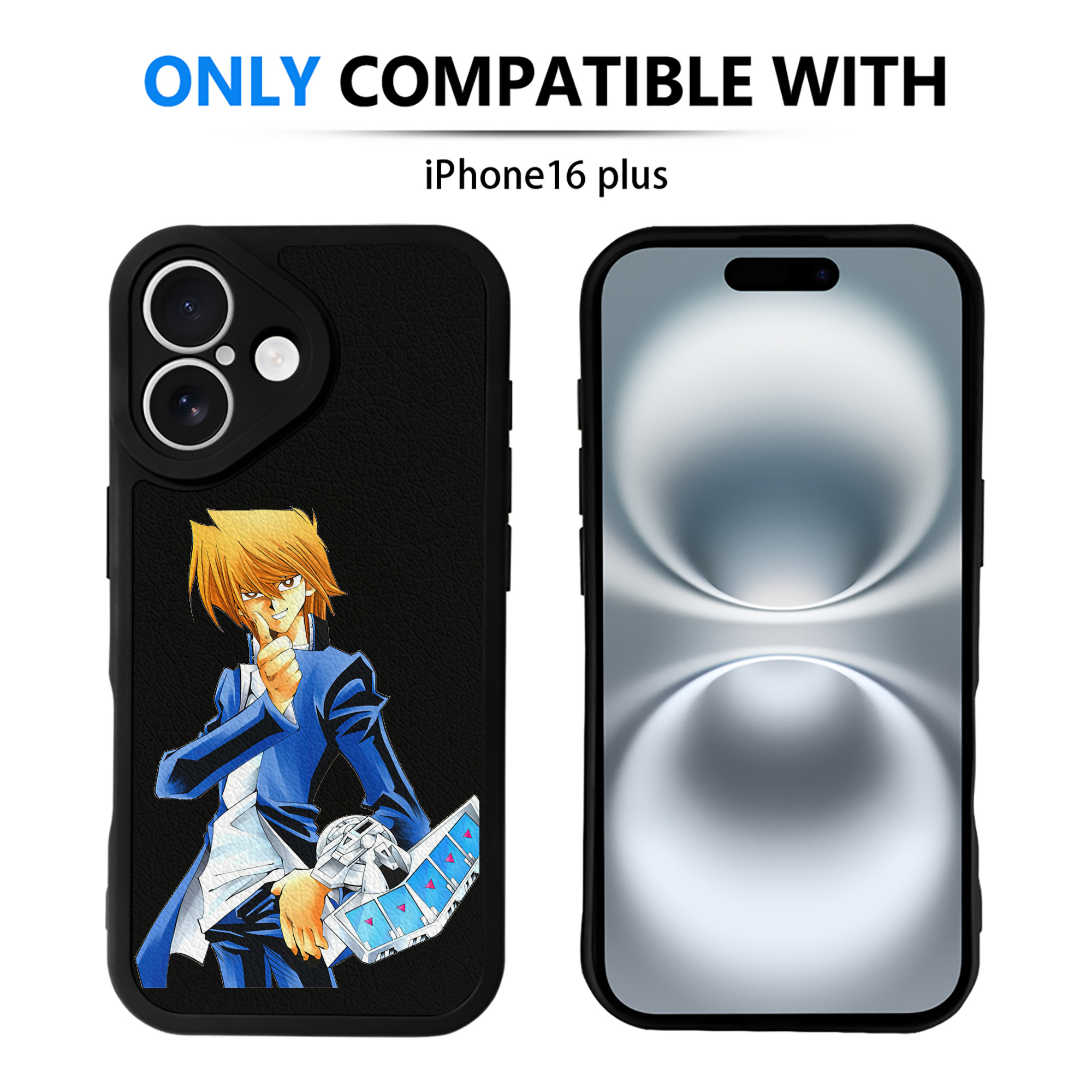 遊☆戯☆王 Yu-Gi-Oh! 【iPhone 16シリーズ対応】シリコンスマホケース（レザー調） 材質：シリコン